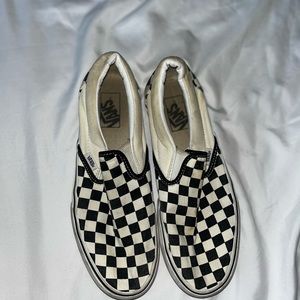 Platform checkered vans